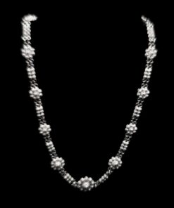 Handmade Necklace "Poppy" Filigree Silver Jewelry from Cyprus