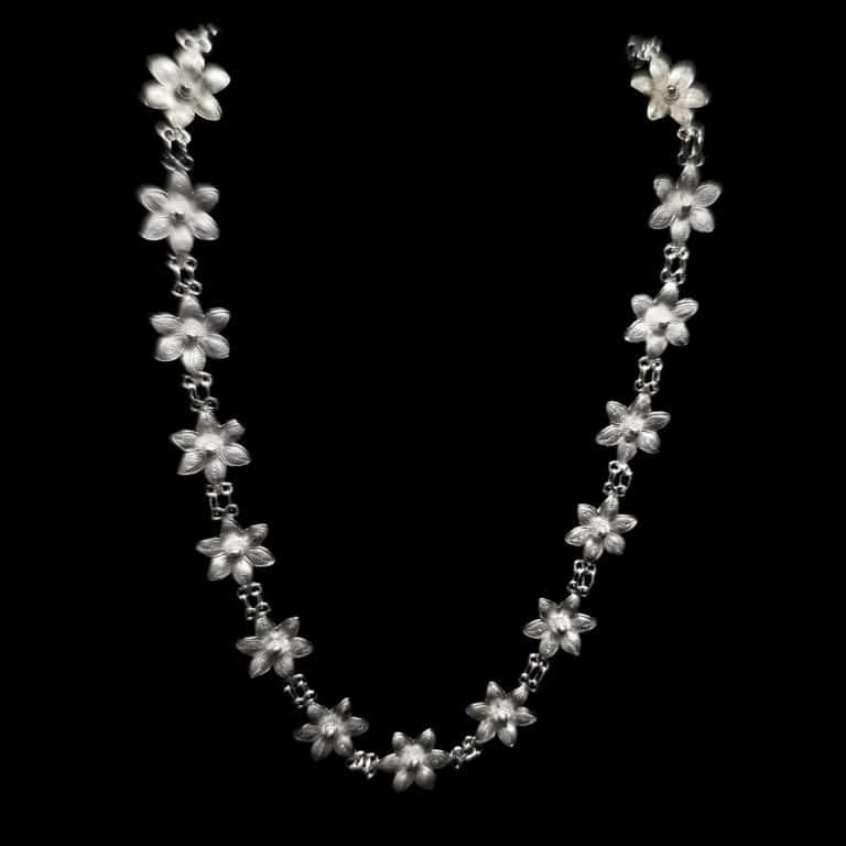 Handmade Necklace "Margarita" Filigree Silver Jewelry from Cyprus