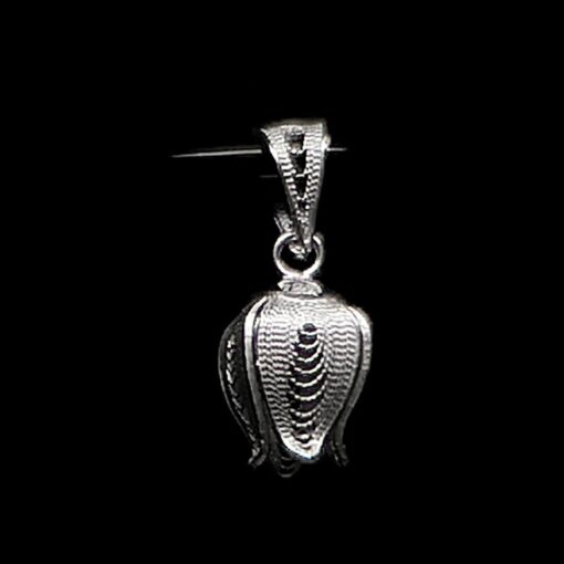 Handmade Pendant "Shiny Pome" Filigree Silver Jewelry from Cyprus