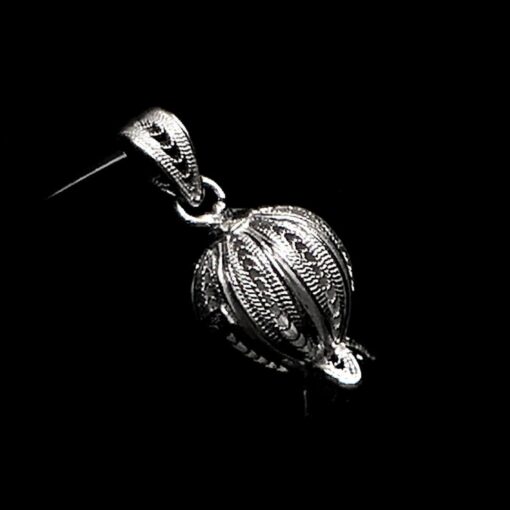 Handmade Pendant "Rich Pome" Filigree Silver Jewelry from Cyprus