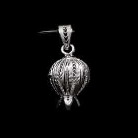 Handmade Pendant "Rich Pome" Filigree Silver Jewelry from Cyprus