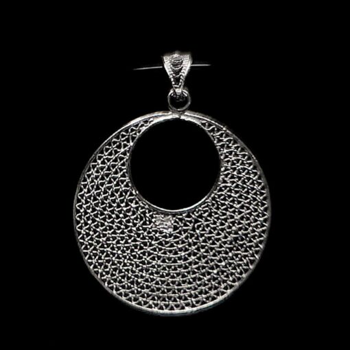 Handmade Pendant "New Analogy" Filigree Silver Jewelry from Cyprus