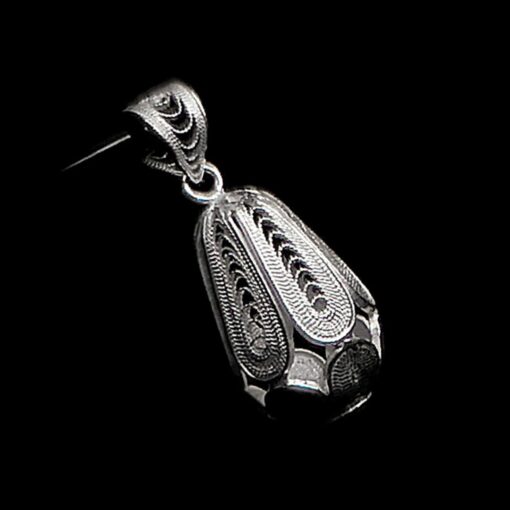 Handmade Pendant "Dimension" Filigree Silver Jewelry from Cyprus