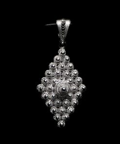 Handmade Pendant "Diamond" Filigree Silver Jewelry from Cyprus