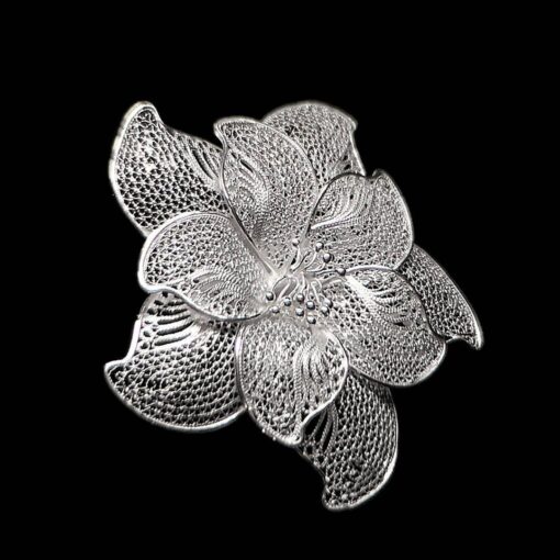 Handmade Pendant "Vortex" Filigree Silver Jewelry from Cyprus