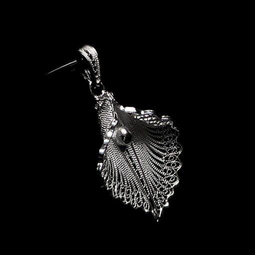 Handmade Pendant "Virgin Lotus" Filigree Silver Jewelry from Cyprus