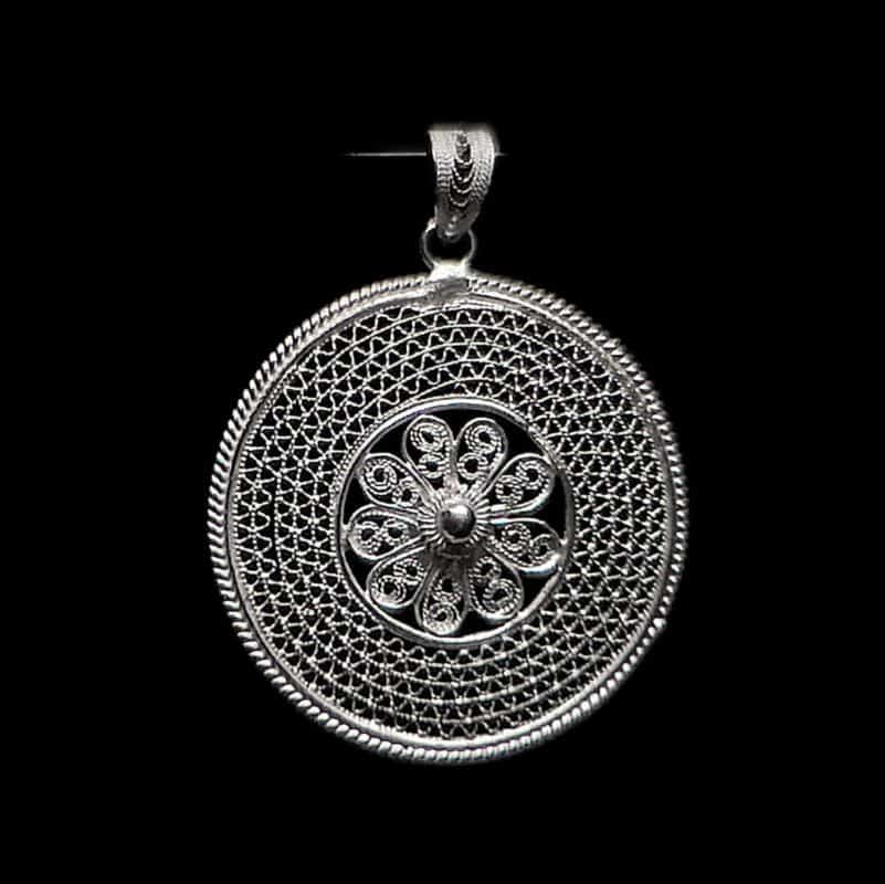 Handmade Pendant "Cosmos" Filigree Silver Jewelry from Cyprus