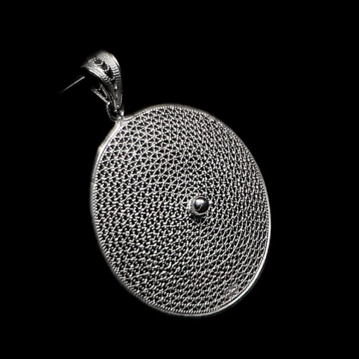 Handmade Pendant "Moon" Filigree Silver Jewelry from Cyprus