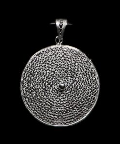 Handmade Pendant "Moon" Filigree Silver Jewelry from Cyprus