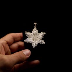 Handmade Pendant "Aechmea" Filigree Silver Jewelry from Cyprus