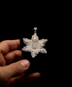 Handmade Pendant "Aechmea" Filigree Silver Jewelry from Cyprus