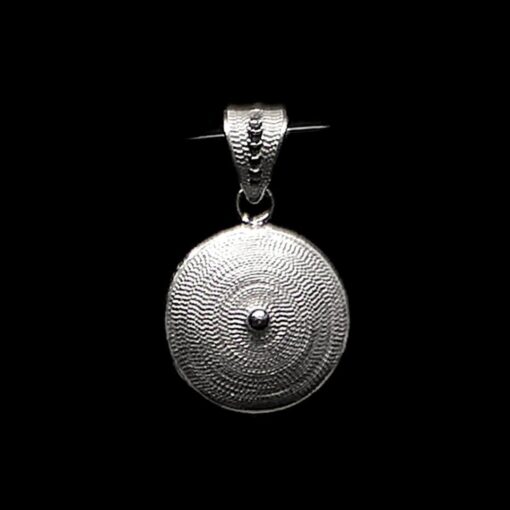 Handmade Pendant "Sun" Filigree Silver Jewelry from Cyprus