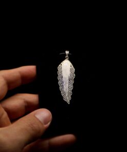 Handmade Pendant "Wing" Filigree Silver Jewelry from Cyprus