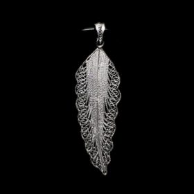 Handmade Pendant "Wing" Filigree Silver Jewelry from Cyprus