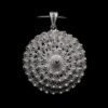 Handmade Pendant "Dahlia " Large Filigree Silver Jewelry from Cyprus