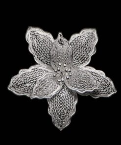 Handmade Pendant "Iris" Filigree Silver Jewelry from Cyprus