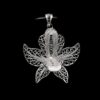Handmade Pendant "Orchid" Filigree Silver Jewelry from Cyprus