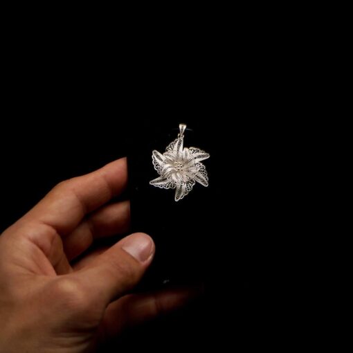 Handmade Pendant "Euphoma" Filigree Silver Jewelry from Cyprus