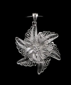 Handmade Pendant "Euphoma" Filigree Silver Jewelry from Cyprus