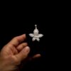 Handmade Pendant "Large Orchid" Filigree Silver Jewelry from Cyprus