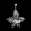 Handmade Pendant "Large Orchid" Filigree Silver Jewelry from Cyprus