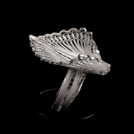 Handmade Ring "Virgin Lotus " Filigree Silver Jewelry from Cyprus