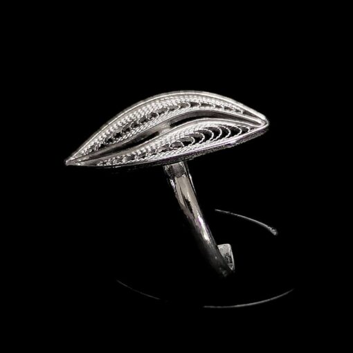 Handmade Ring "Wave" Filigree Silver Jewelry from Cyprus