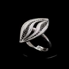 Handmade Ring "Wave" Filigree Silver Jewelry from Cyprus