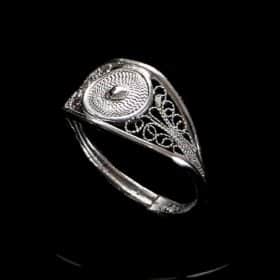 Handmade Ring "Sun" Filigree Silver Jewelry from Cyprus