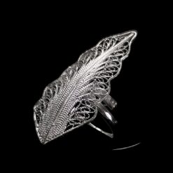 Handmade Ring "Wing" Filigree Silver Jewelry from Cyprus