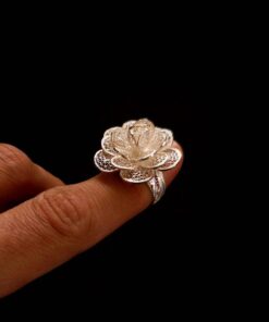 Handmade Ring "Blossom" Filigree Silver Jewelry from Cyprus