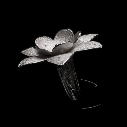 Handmade Ring "Polaris" Filigree Silver Jewelry from Cyprus