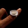 Handmade Ring "Cactus Flower" Filigree Silver Jewelry from Cyprus