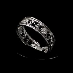 Handmade Ring "Timeline" Filigree Silver Jewelry from Cyprus