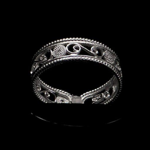 Handmade Ring "Timeline" Filigree Silver Jewelry from Cyprus