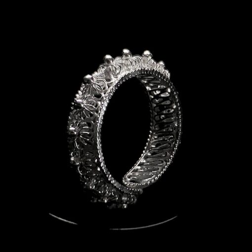 Handmade Ring "Droplets" Filigree Silver Jewelry from Cyprus