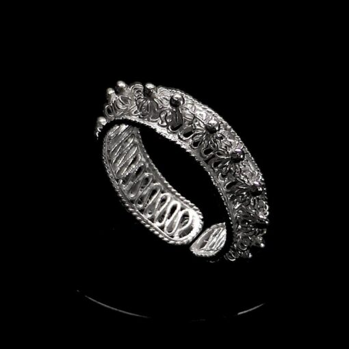 Handmade Ring "Droplets" Filigree Silver Jewelry from Cyprus