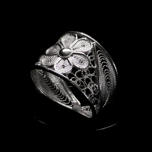 Handmade Ring "Stellar" Filigree Silver Jewelry from Cyprus