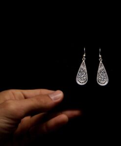 Handmade Set "Droplet" Filigree Silver Jewelry from Cyprus