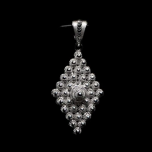 Handmade Set "Diamond" Filigree Silver Jewelry from Cyprus