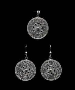 Handmade Set "Cosmos" Filigree Silver Jewelry from Cyprus