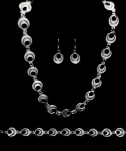 Handmade Set "Analogy" Filigree Silver Jewelry from Cyprus