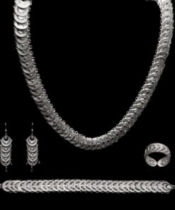 Handmade Set "Infinity" Filigree Silver Jewelry from Cyprus