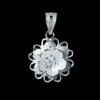 Handmade Pendant "Star Flower" Filigree Silver Jewelry from Cyprus