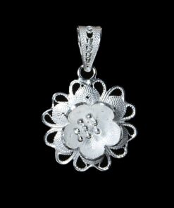 Handmade Pendant "Star Flower" Filigree Silver Jewelry from Cyprus