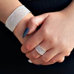 Handmade Bangle "Moon" Filigree Silver Jewelry from Cyprus