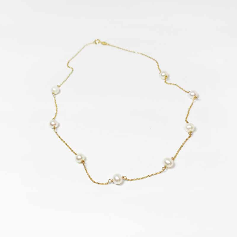 Necklace Gold Pearls