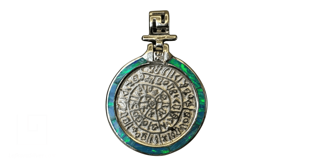 An opal and gold cypriot pendant