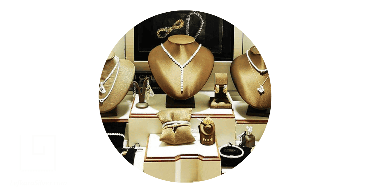 Nicosia Jewellery on display in a store