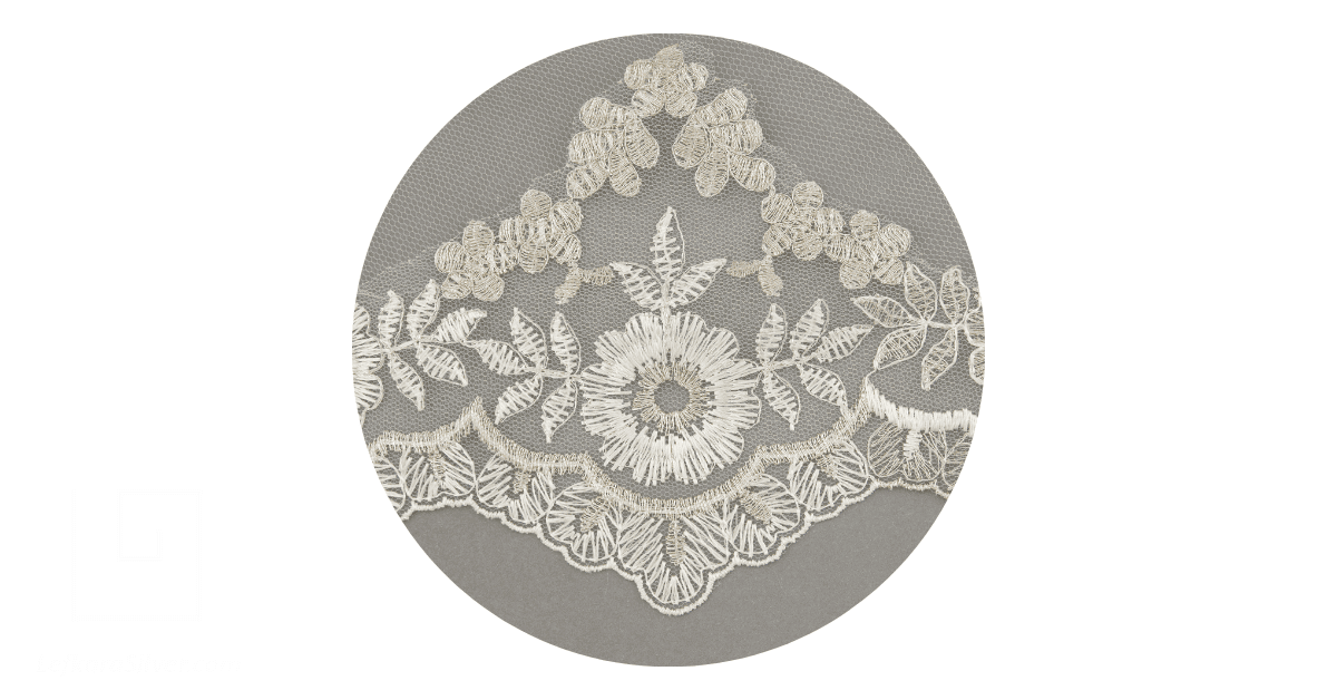 a closeup of a Cyprus lace trimming